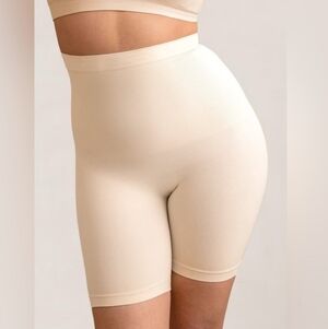 Shapermint High Waisted Shaper Shorts Tummy to Thigh Control Shorts Beige 4XL 24